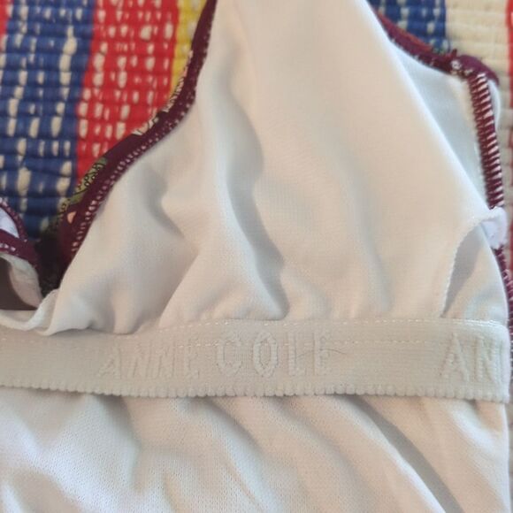 Ann Cole women's maroon floral print swimsuit size 6 boho - Picture 8 of 8